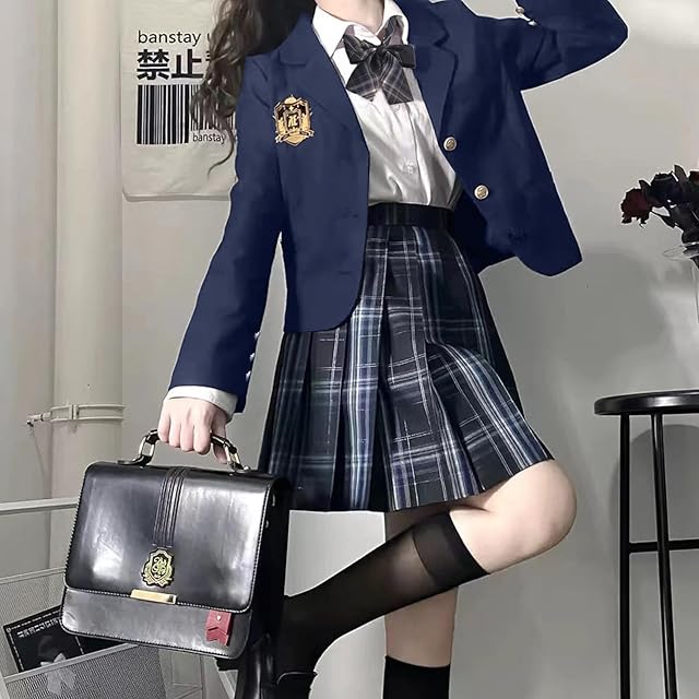 QOOLYㅤ] 女子高生 制服 リボン ブレザー スカート チェック セット 5