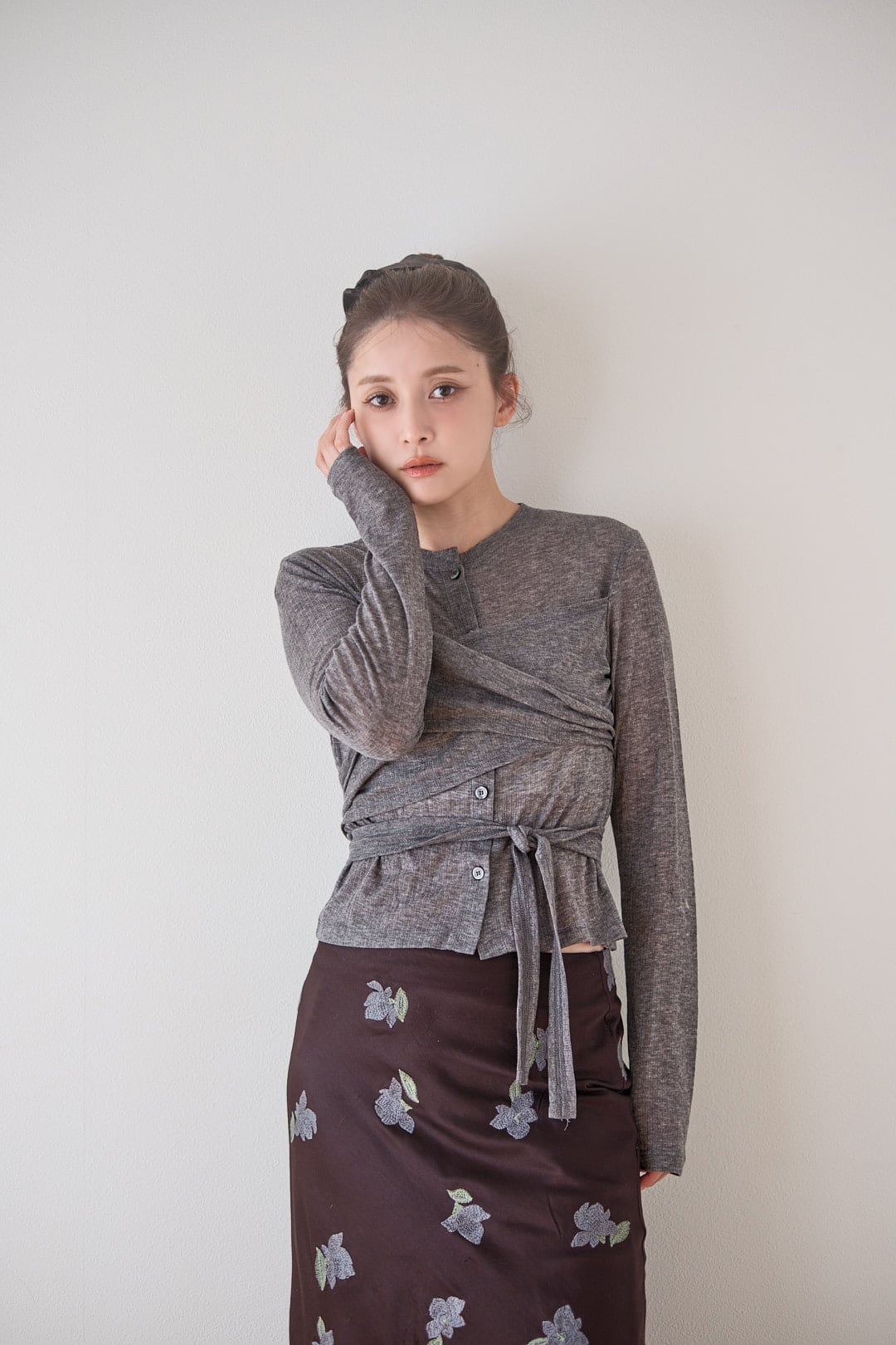 Wrap Ribbon Cardigan/ラップリボンカーディガン