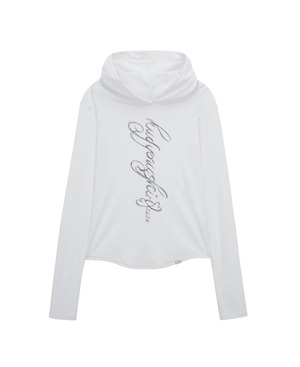 [hug your skin] Lettering hoodie top (white) 正規品 韓国ブランド 韓国ファッション 韓国代行 日本 店舗 hugyourskin hug ハグユアスキン