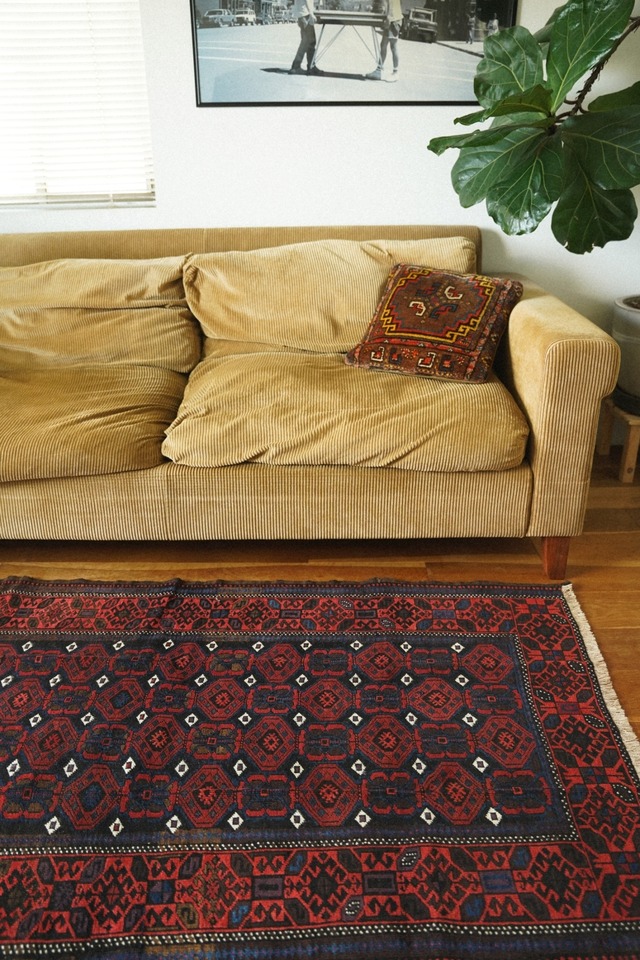 1137-Semi Antique Mina Khani Baluch rug