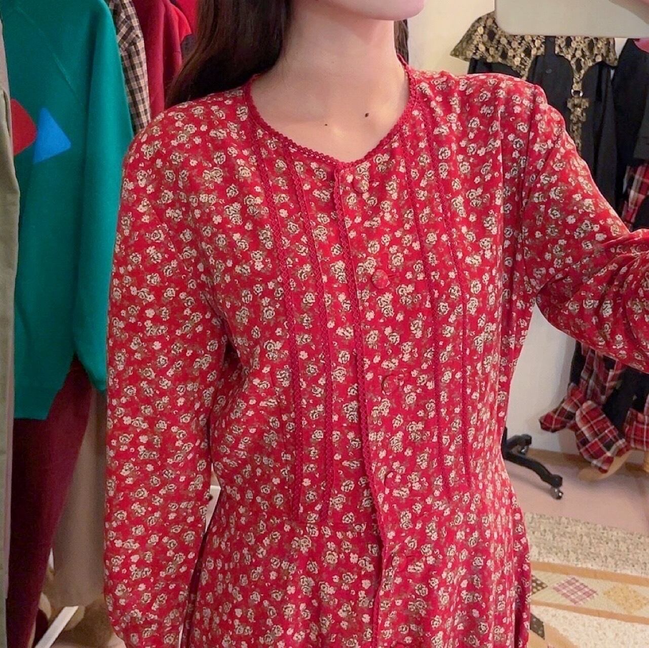 white mini rose long one-piece