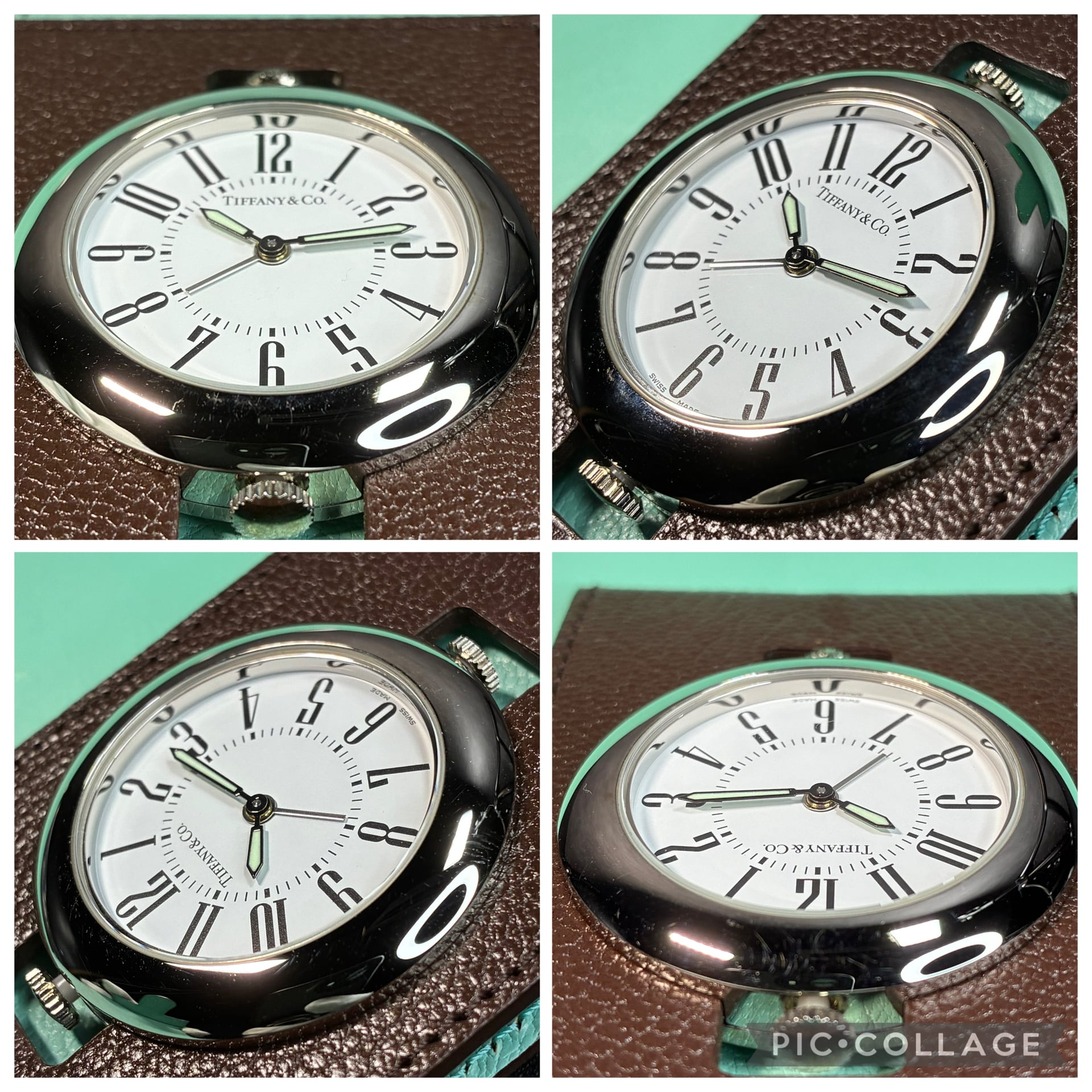良品 正規品】 ティファニー トラベルクロック 置き時計 可動品