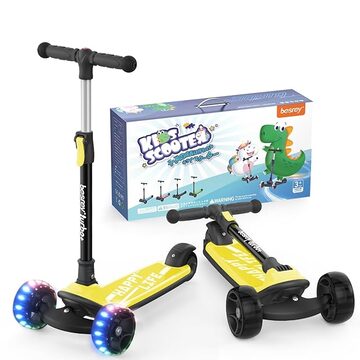 三方良し 5カラー キックボード 3輪 子供 LED 光るホイール キック 