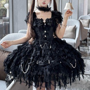 ゆめかわ♡全4カラー　クラウドスノーフェザードレス　wanpi45★