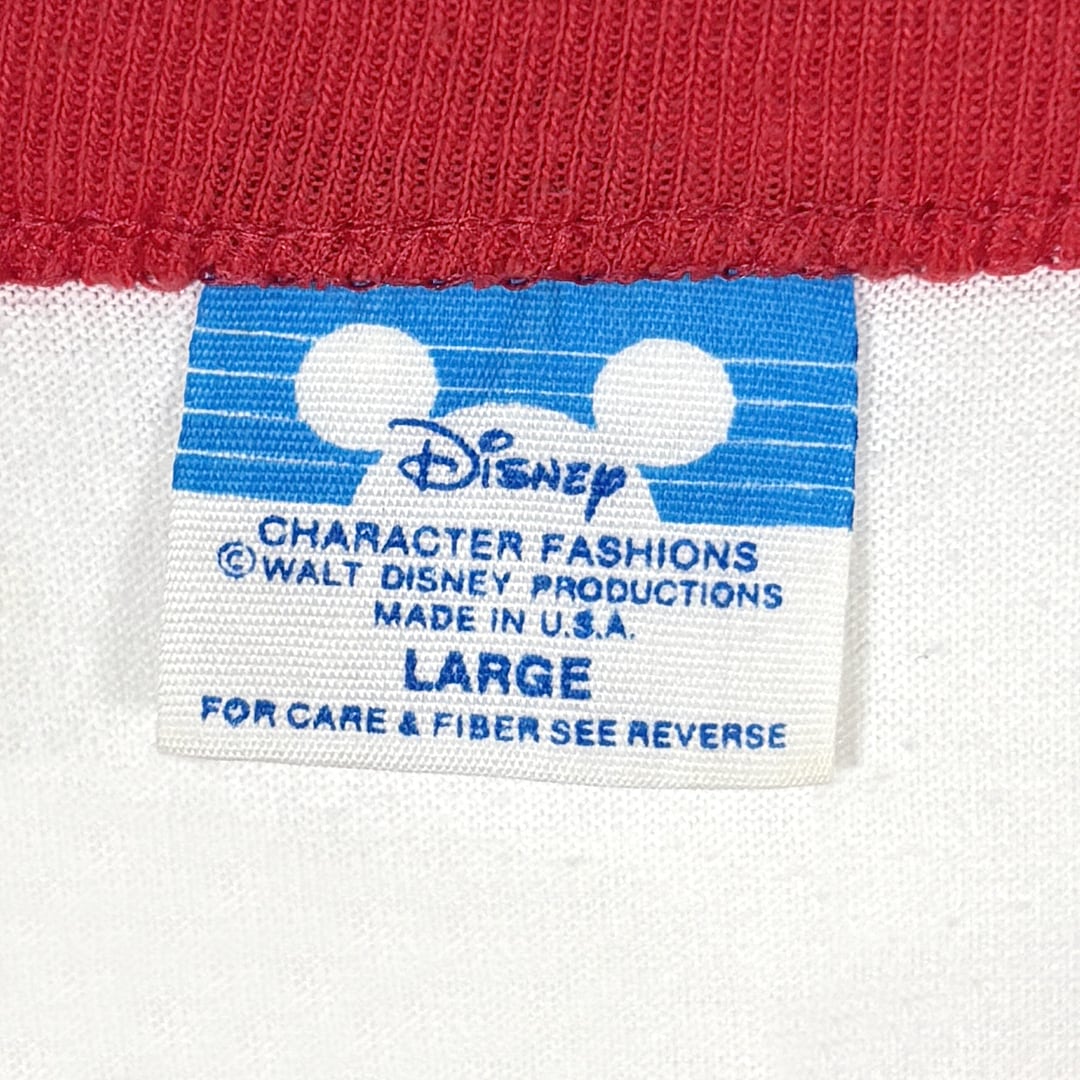 80s ミッキーマウス 白足 USA製 ヴィンテージ Tシャツ ディズニー