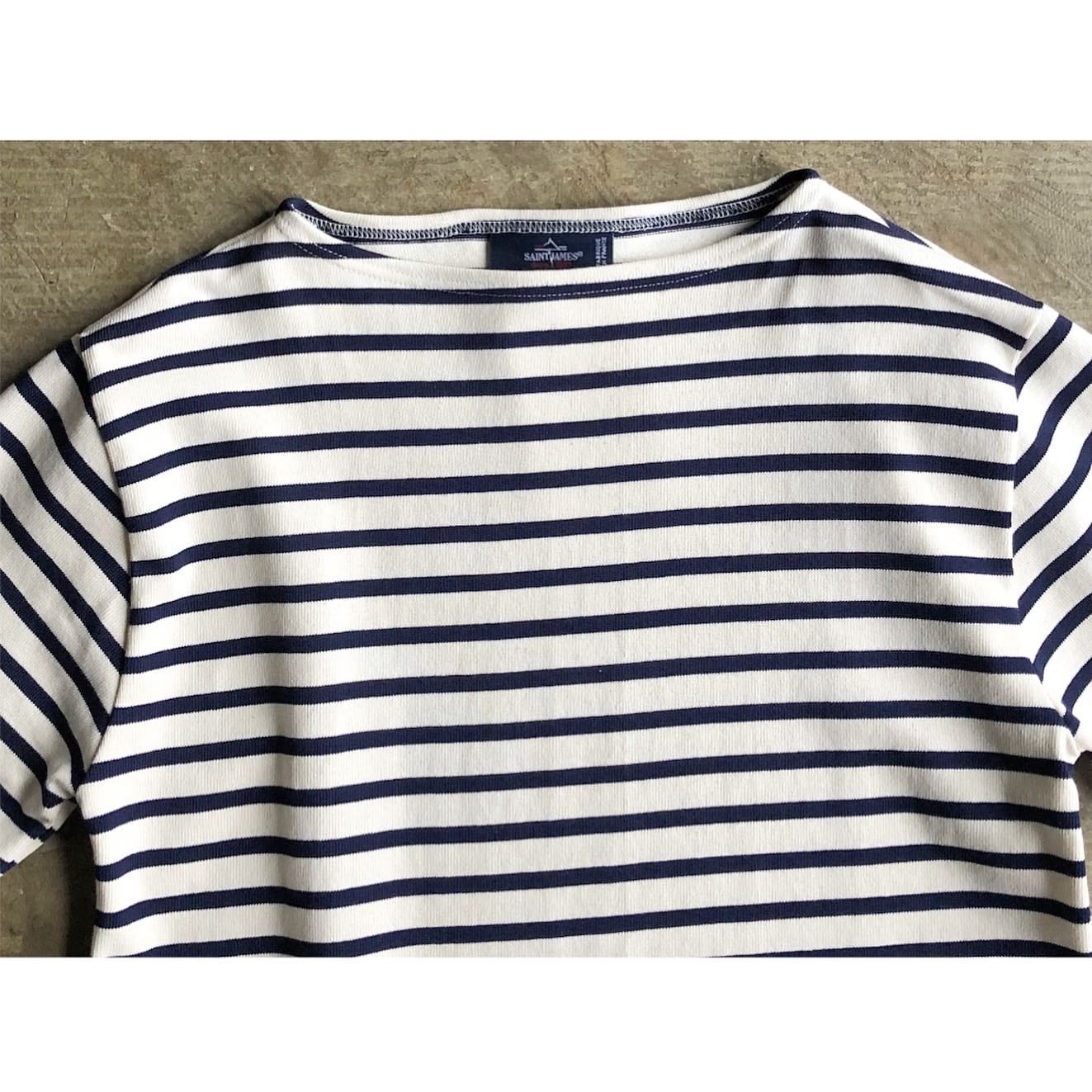 SAINT JAMES(セントジェームス) 『OUESSANT BORDER』Basque Shirt ECRU