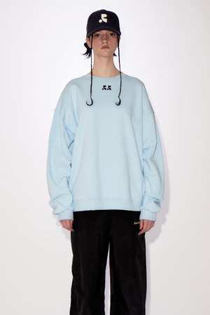 [rest & recreation]  RR LOGO OVERSIZE SWEATSHIRT - SKYBLUE 正規韓国ブランド 韓国ファッション 韓国代行  スリーブレス