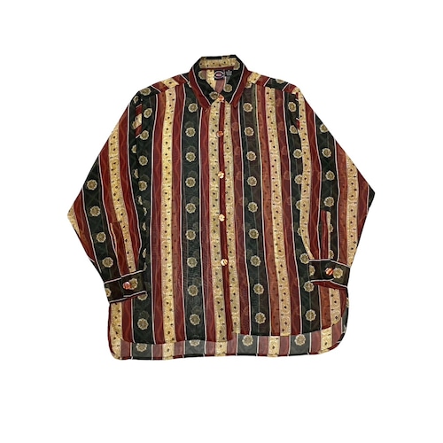 Vintage - Stripe See Through Shirt (size-2X) ¥11000+tax