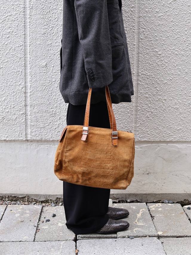 【gianfranco ferre】coloring suede leather bag