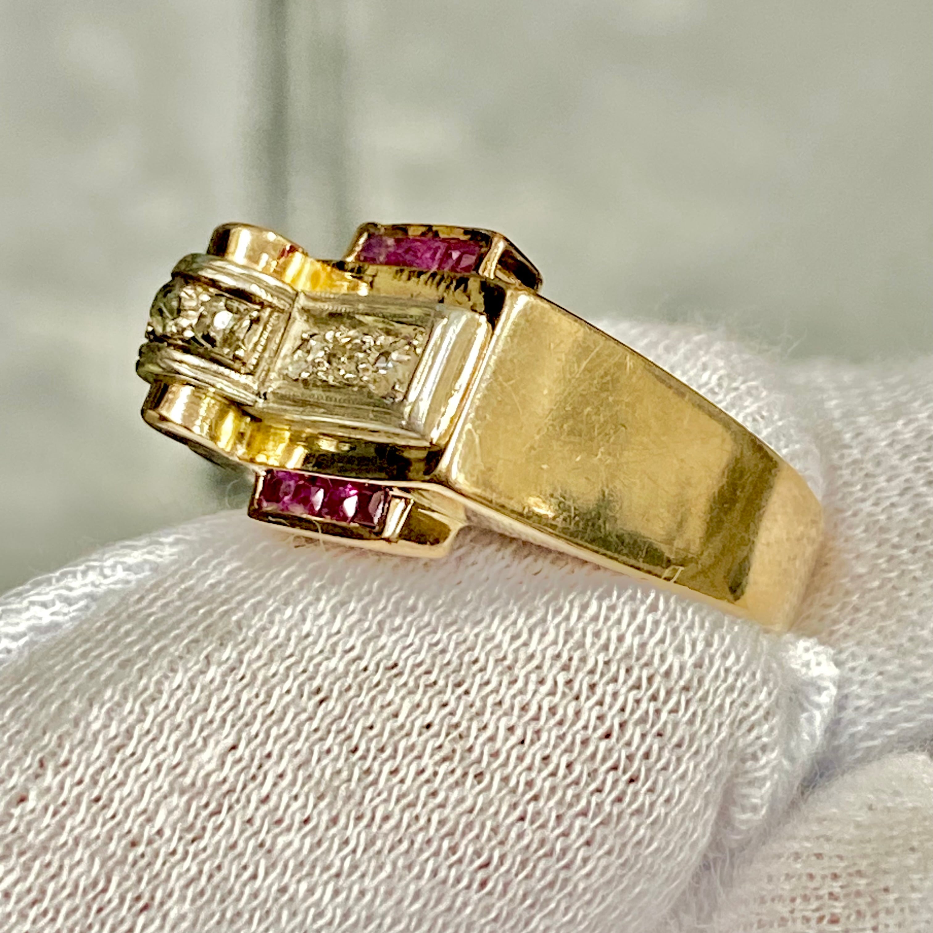 フランス アンティークジュエリー タンクデザイン オールドカット