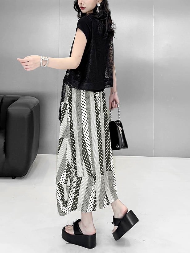Dot 2-way transforming cocoon skirt [T2896] | Lilie