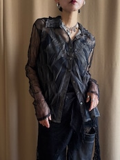 abstract mode sheer shirt-5135-1