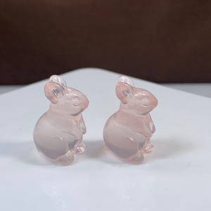 ローズクォーツうさぎさん家族セット･お家