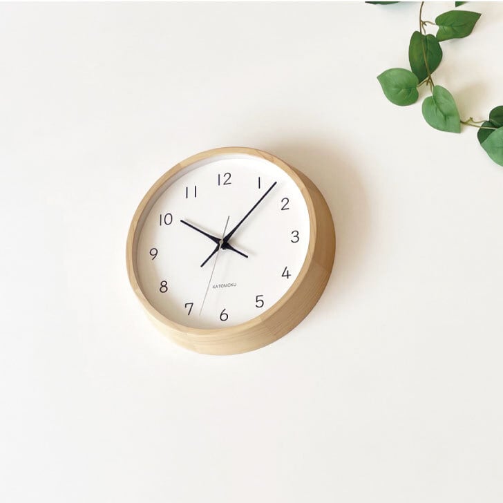 KATOMOKU muku clock 13 ヒノキ km-104HI 掛け時計 | 加藤木工