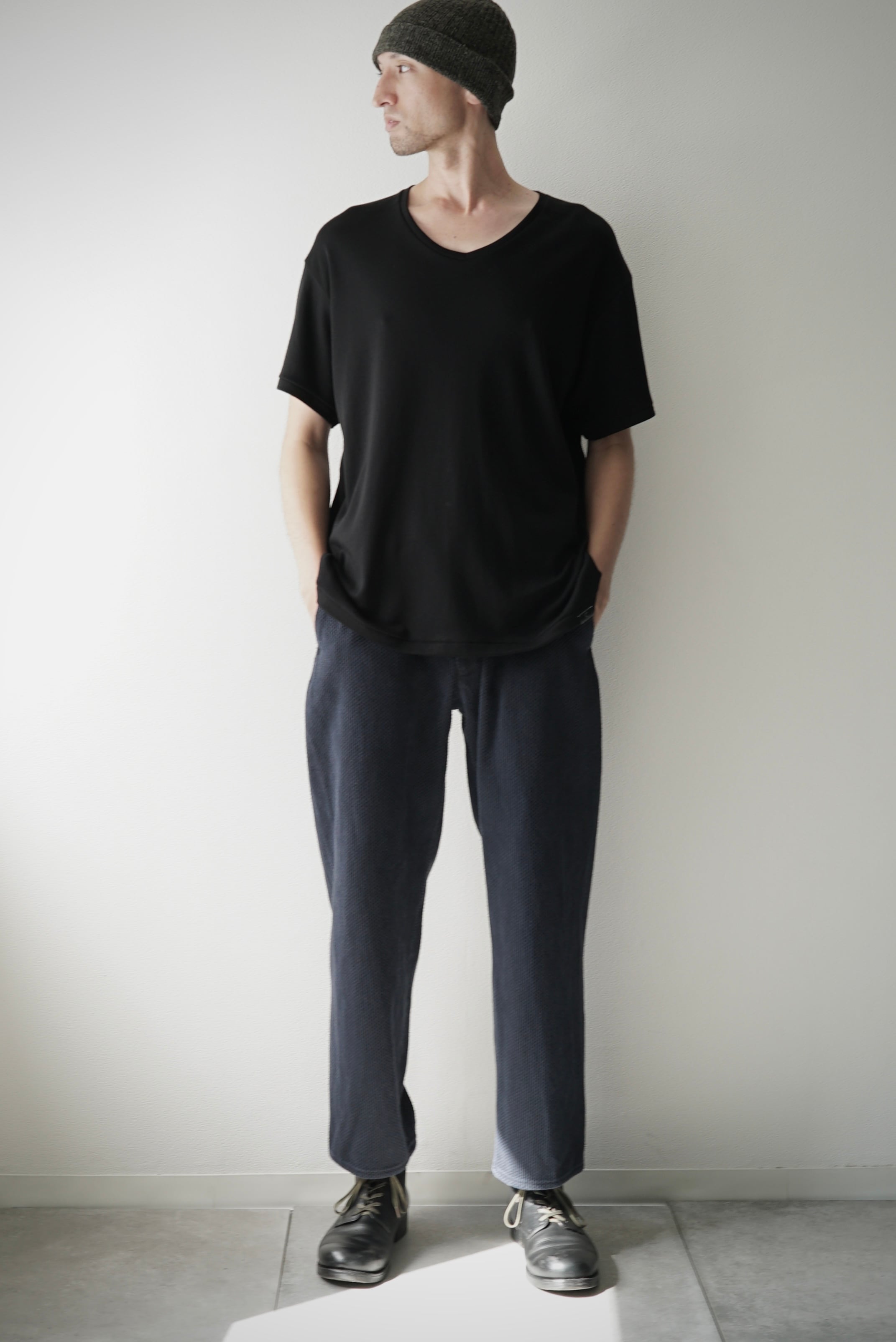 Sashiko / Side Seamless Slacks (墨+INDIGO) | C O L I N A