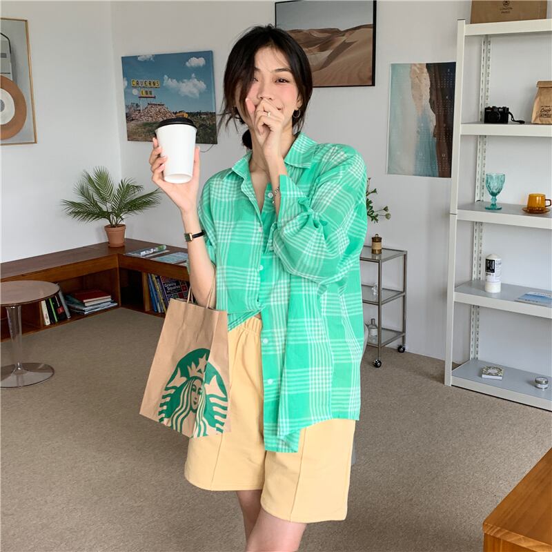 スタイルルーズカジュアルシャツ サマー ロング 夏物 モンロー27803943791