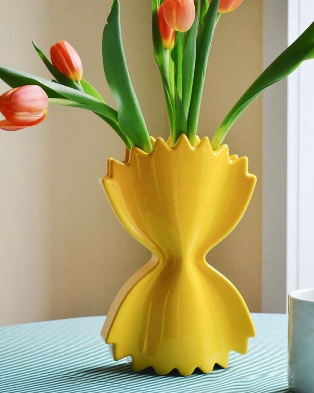 Fluid Market Vase Pasta パスタ型 陶器 フラワーベース - 8