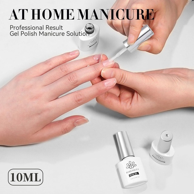 BORN PRETTY ジェルネイル トップコート ベースコート 10ml 2本セット ノンワイプ 拭き取り不要 大容量 ジェルネイル用 UV/LED対応 カラージェルネイル