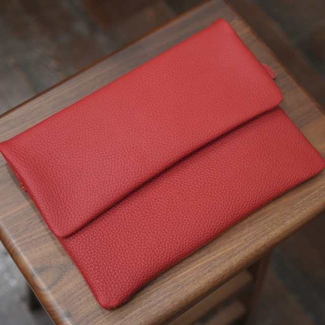 カンダミサコ dumi ポーチ シュランケンカーフ ライトレッド