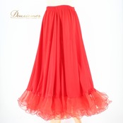 社交ダンス 衣装 スタンダード スカート パニエ ペチコート 赤 prima boutique プリマブティック レッド系 無地 派手 差し色 フリル レディス ダンス スカート フェスティバル用 活動着 パーティー キャバ ドレス おしゃれ フリルスカート 軽量 お手入れ簡単 薄手 伸縮性 身体にフィット ヘビロテ お得 プリマブティック商品