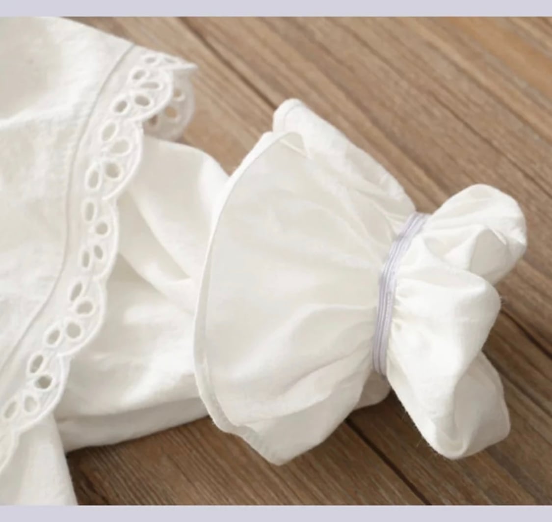 フリルカラーブラウス》》》》》キッズ 海外子供服 レース トレンド お出かけ ガール