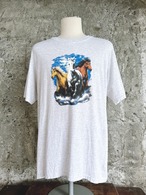 ヴィンテージ ホースプリントTシャツ 3頭の馬 ユニセックス