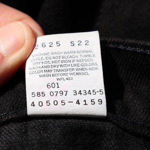 Deadstock 34×32 USA 01年 Levi’s 505 オレンジタブ サルファー ブラック デニム パンツ