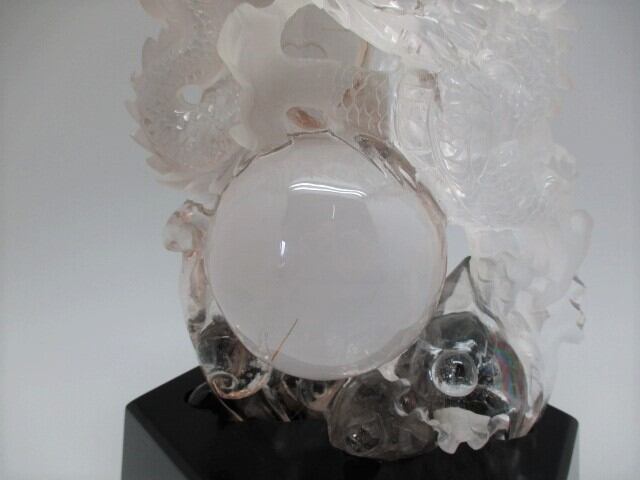 [送料無料][高品質][超美品] 総高約37cm 特大天然水晶龍