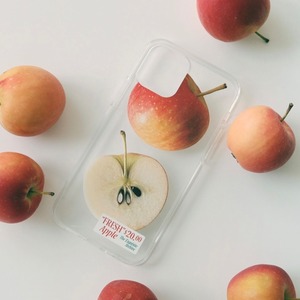 【t.e.a】 (Jelly+Clear) apple / アップル りんご iphone スマホ ケース カバー ジェリー ソフト 韓国雑貨