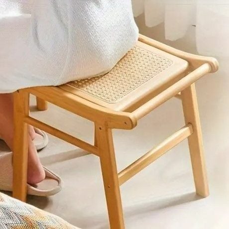 スツール 椅子 竹編み シンプル お洒落 リビングルームチェア デスク