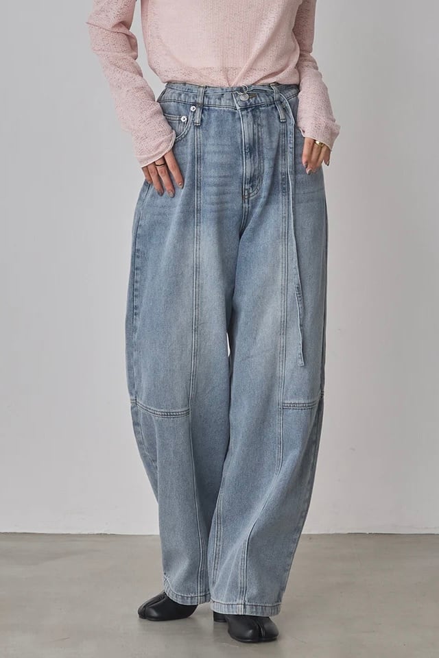 Denim Twill Barrel Pants デニムツイルバレルパンツ Light Blue