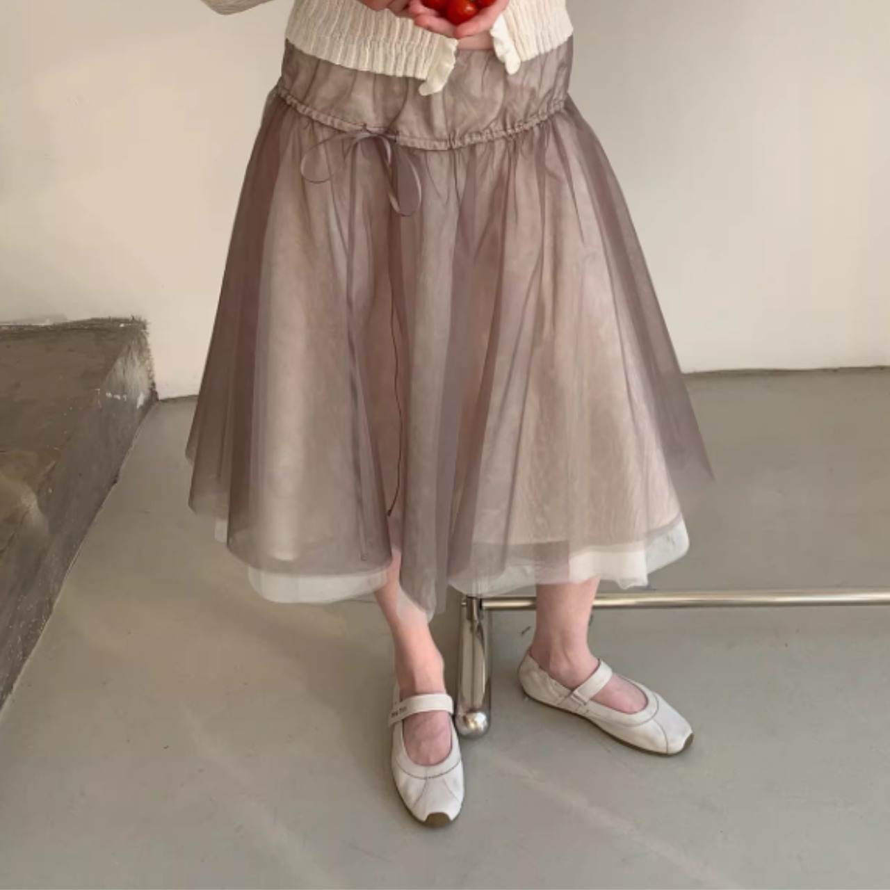 Voile Layered Tulle Skirt F0577