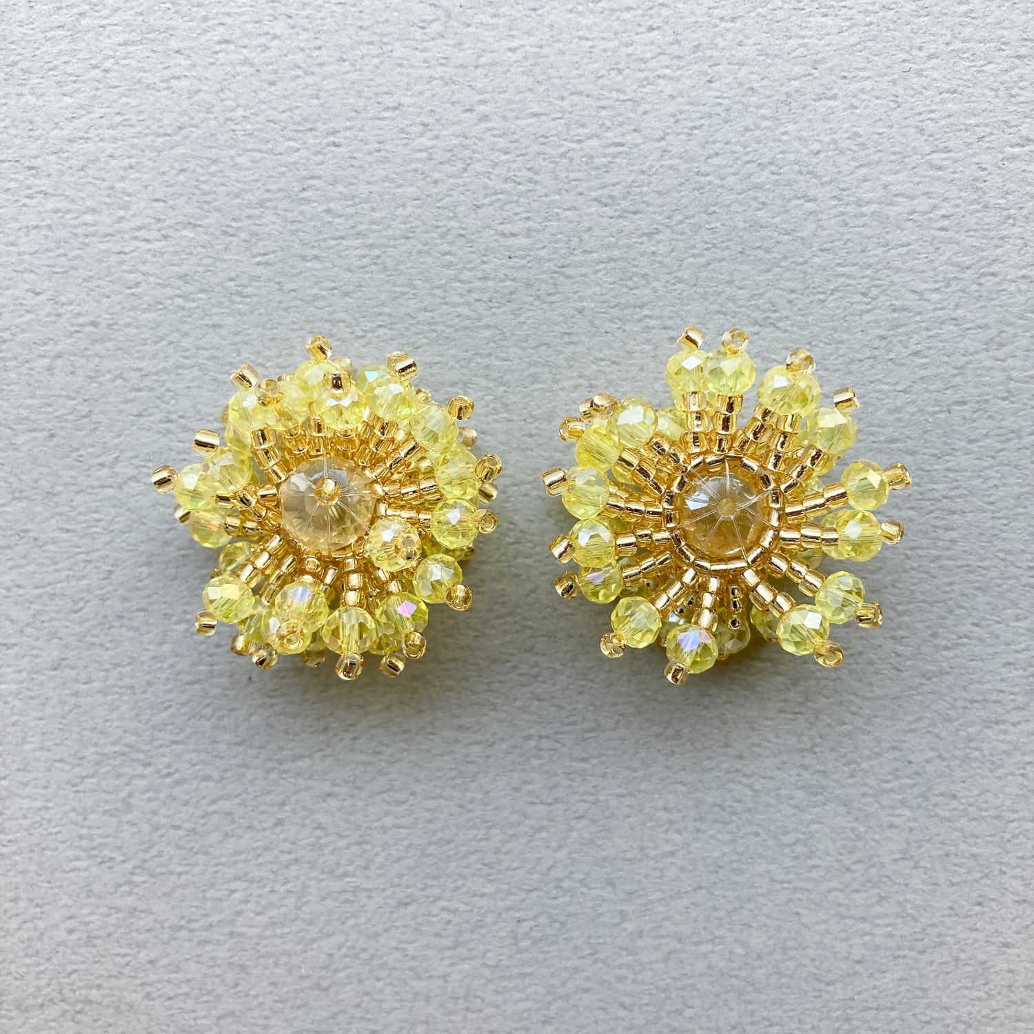 Duaオリジナル 立体お花ビーズワークカボション | Dua-アクセサリー