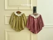 ベルベベ / valubebe / 刺繍ベロアスーツ / 韓国子供服 / ベビー / 26winter〖取寄〗*6M~18M*