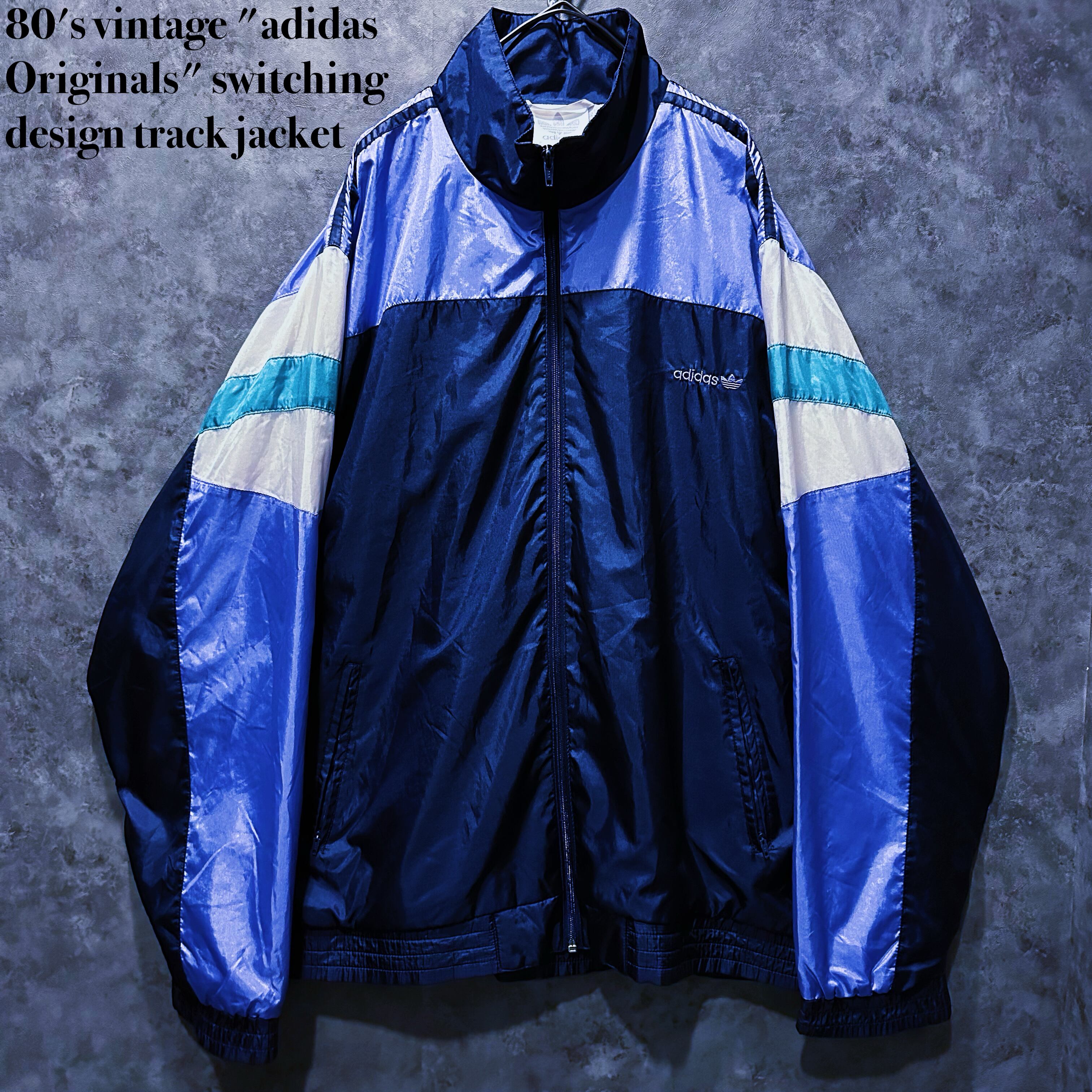 【doppio】80's vintage "adidas Originals" switching design track jacket