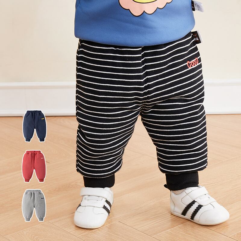 冬の赤ちゃんのキルティングパンツ0-3歳の男の子の綿のズボンを暖かく保つために、赤ちゃんの冬の服、子供用パンツ、肥厚した「ズボン Duduベイビー9236948559