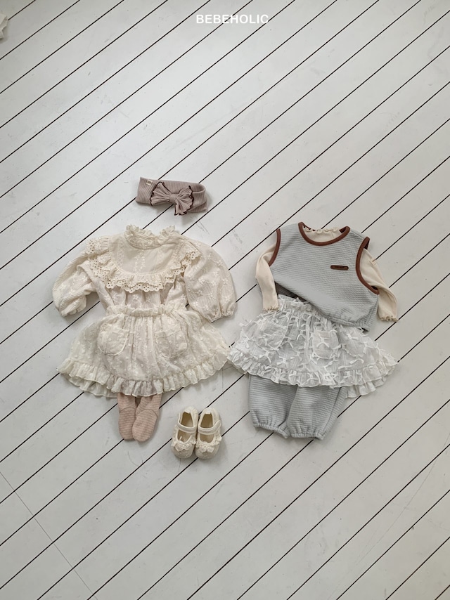 入荷待ち[bebeholic] french layered skirt 