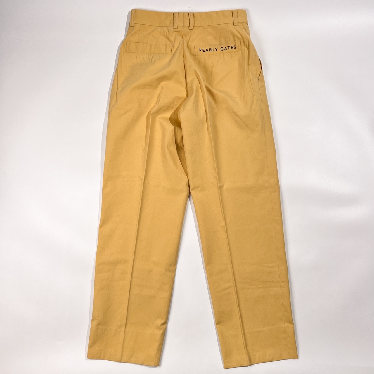 PEARLY GATES パーリーゲイツ 2タック コットン チノ パンツ 1/イエロー系 メンズ ゴルフウェア スポーツ 日本製