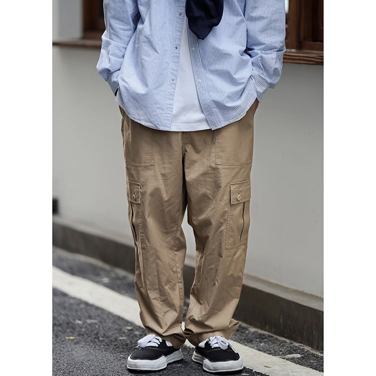 ★REGULAR MILITARY GREEN STRAIGHT PANTS　　　A0563