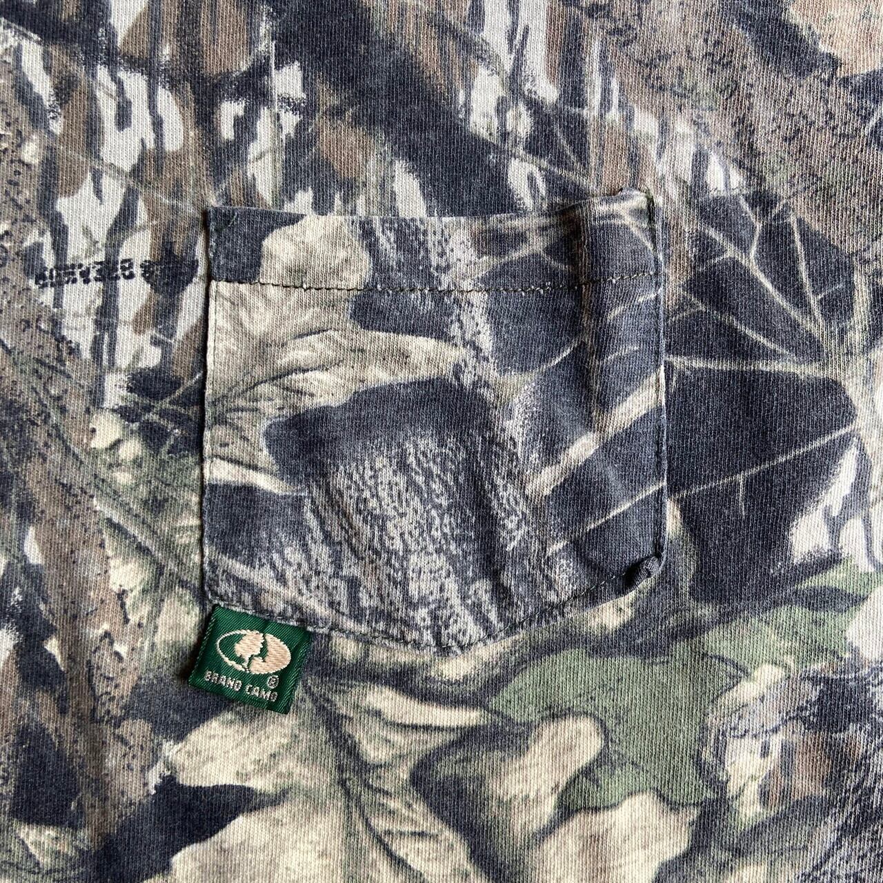 90年代〜 USA製 MOSSY OAK リアルツリーカモ 総柄 ワンポイントロゴ