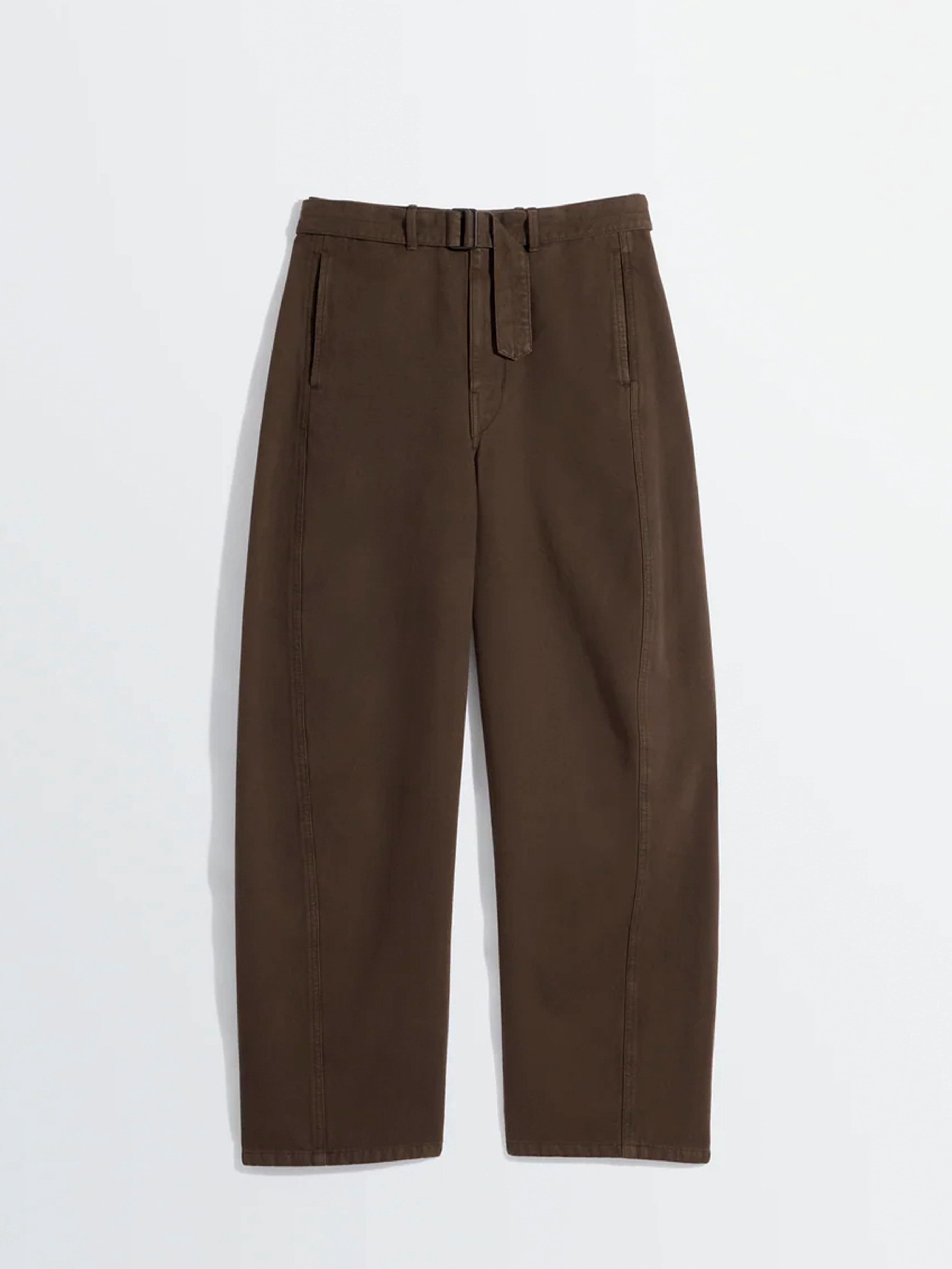LEMAIRE TWISTED BELTED PANTS CACAO PA326 LD1068 | BEST PACKING STORE