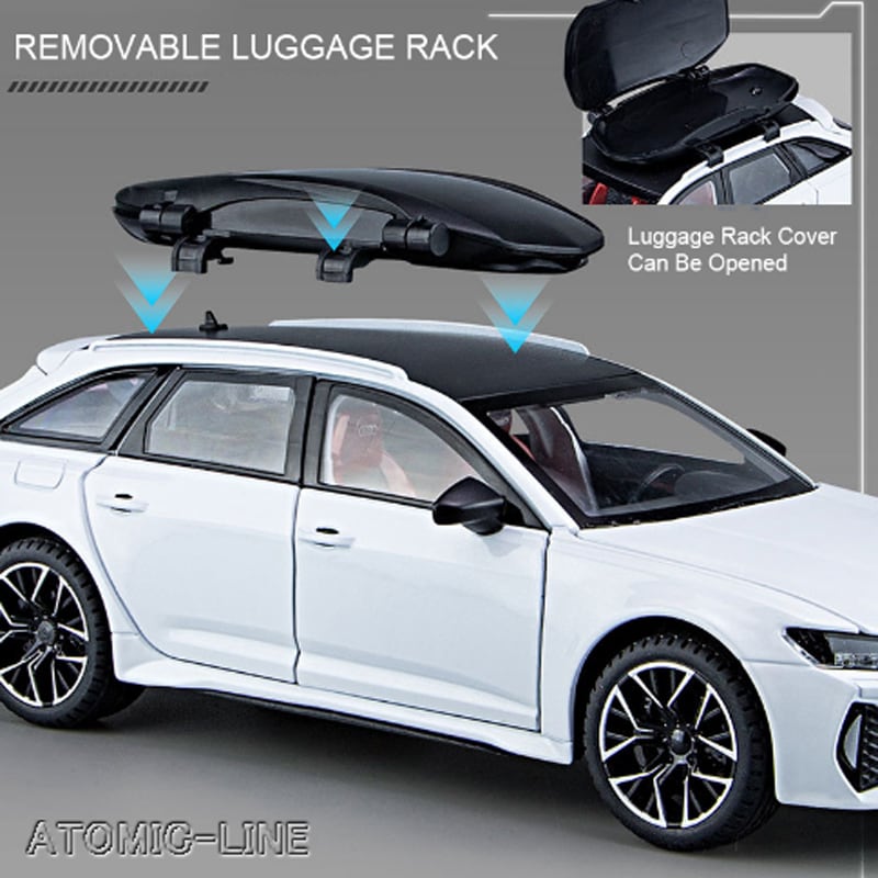 アウディ RS6 Avant 1/24 ミニカー 全4色 ライト点灯 エンジンサウンド