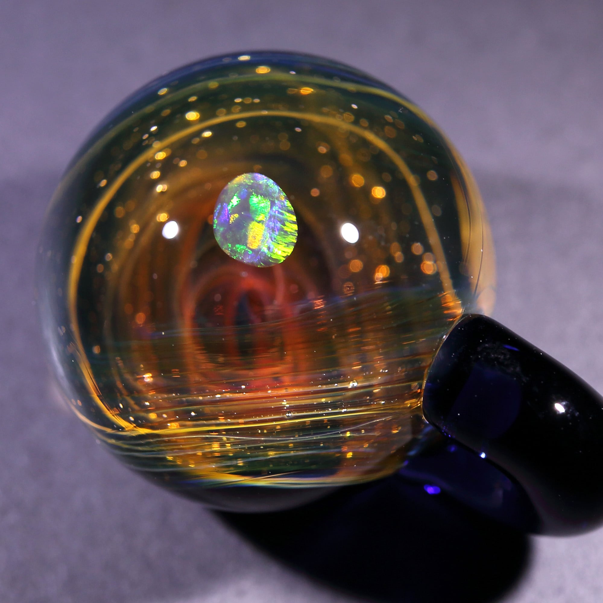 26mm Galaxy Glass Pendant 宇宙ガラスペンダント (螺旋状銀河） no