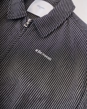 【#Re:room】ORANGE FLOWER EMBROIDERY STRIPE JACKET［REJ146］