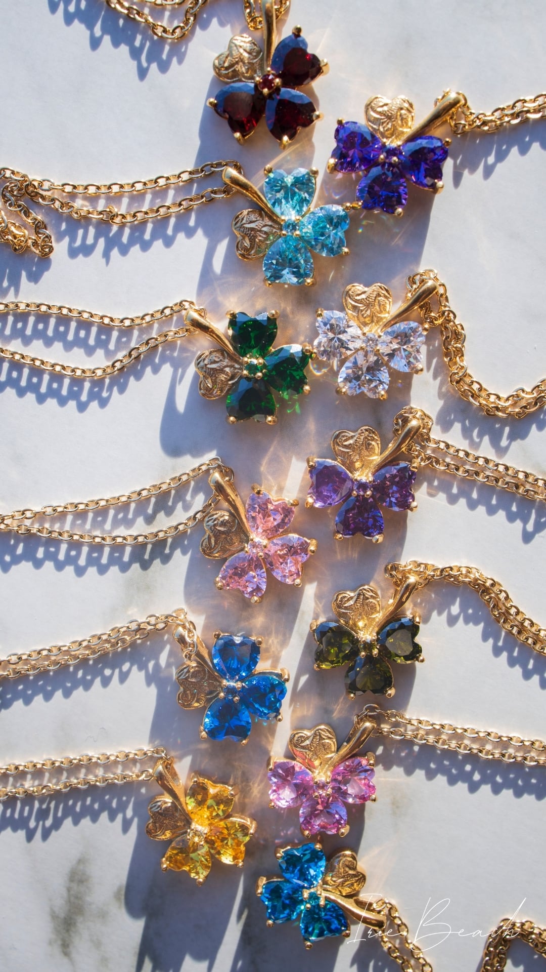Flower birthstone necklace | IRIEBEACH