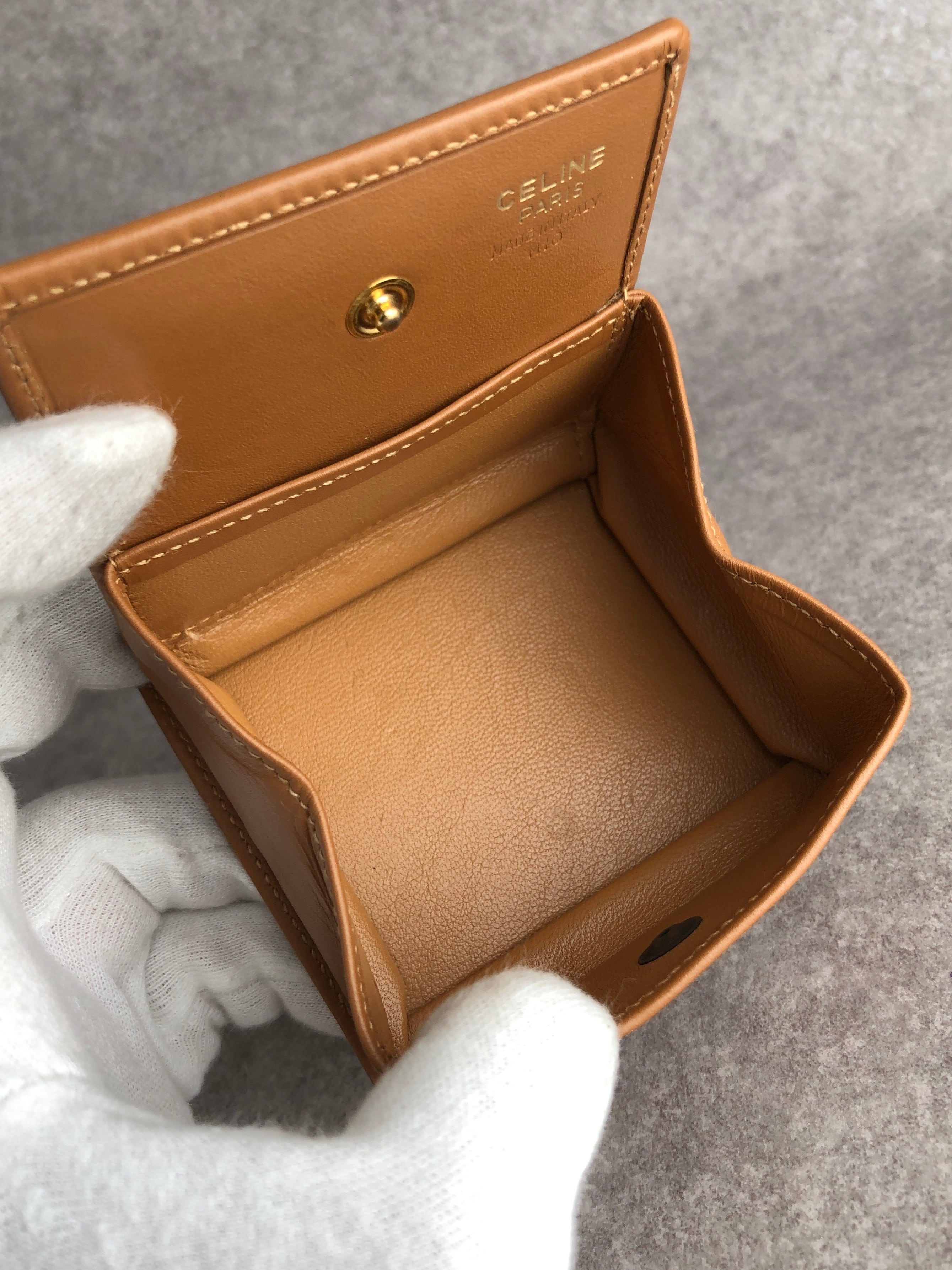 CELINE セリーヌ マカダム 財布 ブラウン PVCレザー コインケース