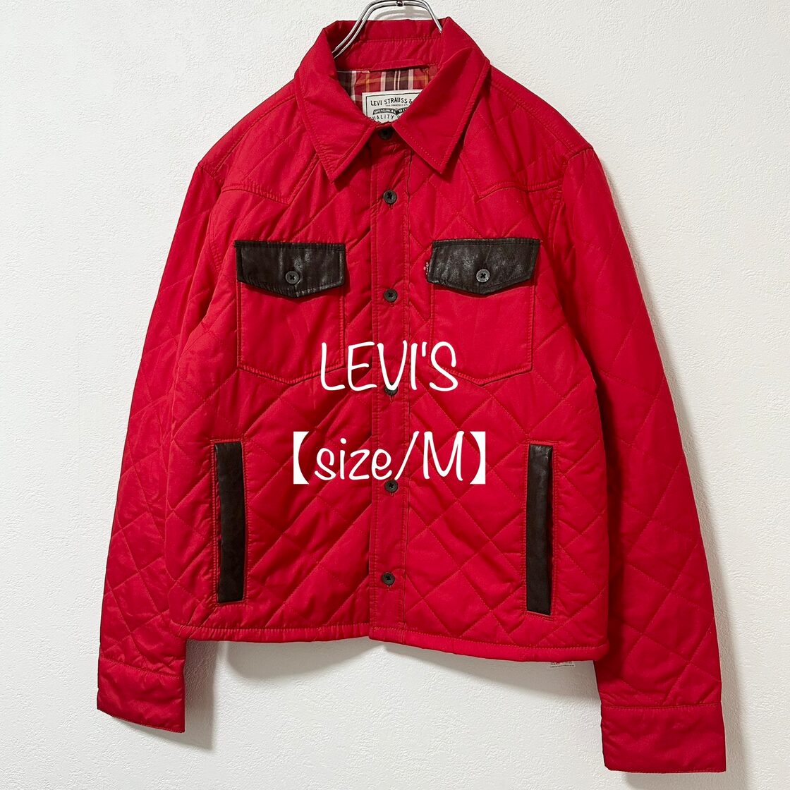 LEVIS/リーバイス☆キルティングジャケット☆ダウン☆レッドブラウン 