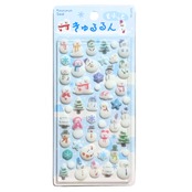 もふっときゅるるんシール  もふっと雪だるま