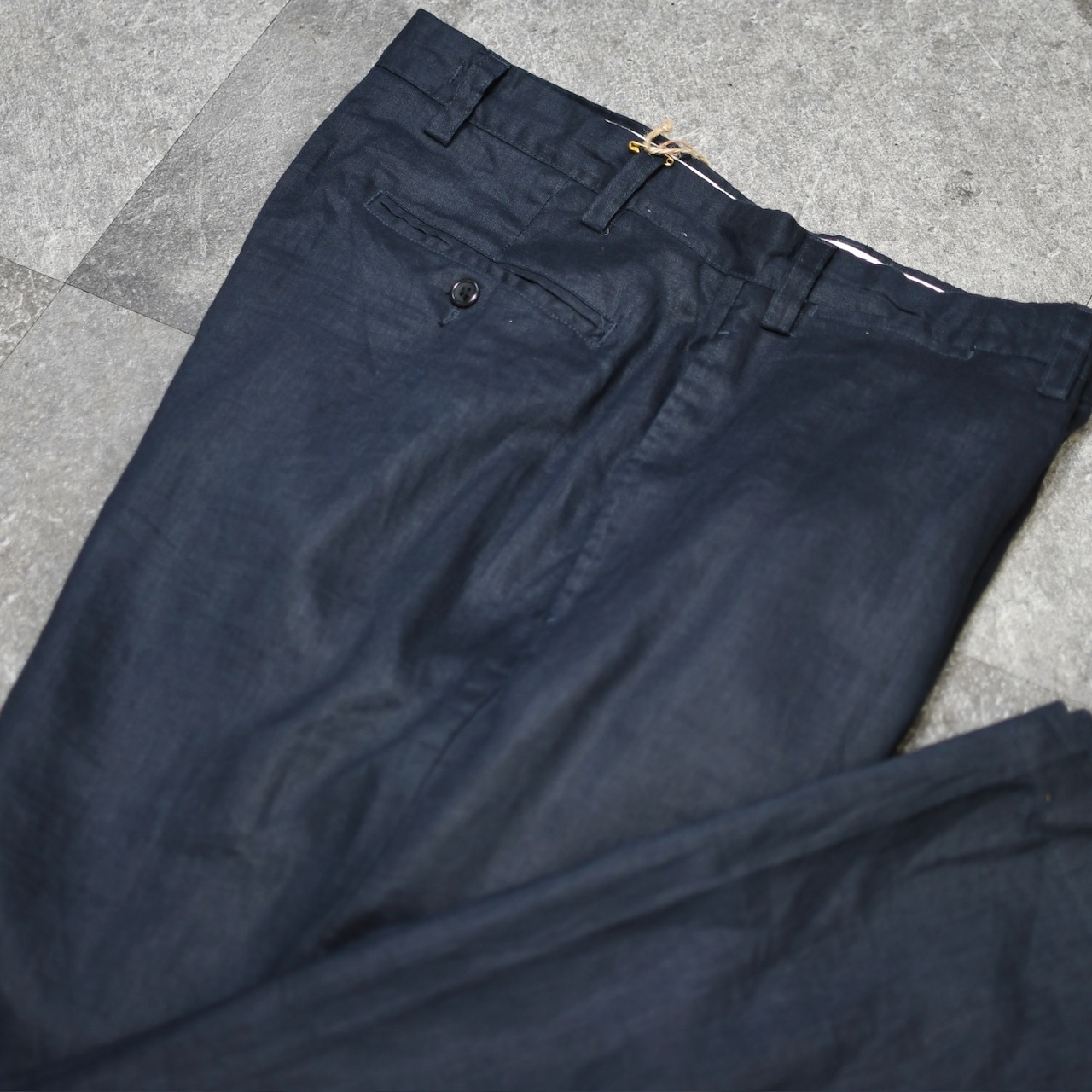 NAUTICA black linen wide slacks