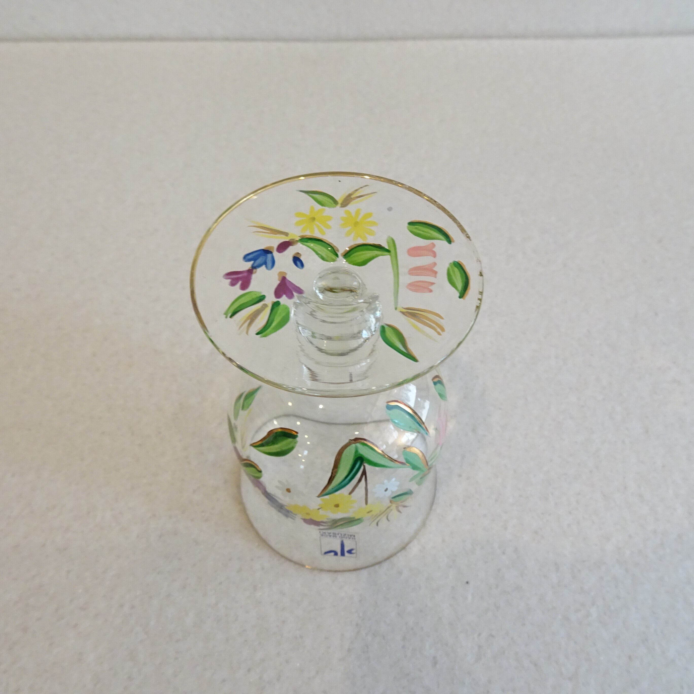 花柄のハンドペイントのグラス 2個セット | 純喫茶家具の村田商會